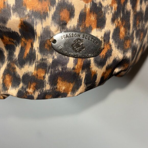 Scotch & Soda Maison Scotch Punk Radar Women's Leopard Print Down Puffer Coat L - Picture 7 of 16